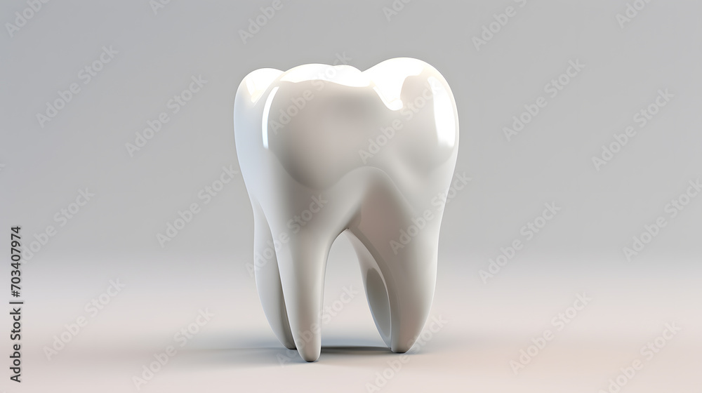 Wisdom tooth solated on light grey background.Molar Wisdom tooth solated on light grey background.Molar