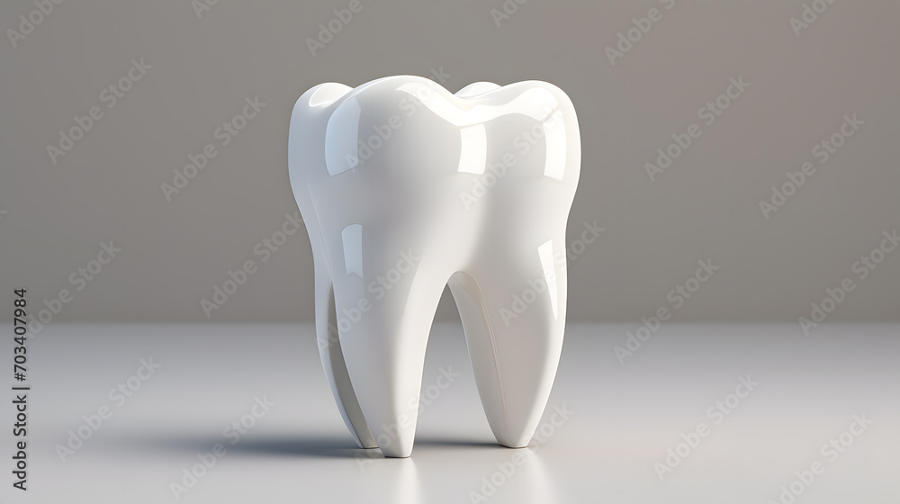 Wisdom tooth solated on light grey background.Molar Wisdom tooth solated on light grey background.Molar
