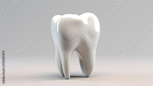 Wisdom tooth solated on light grey background.Molar