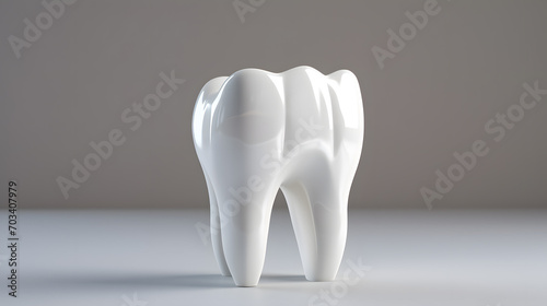 Wisdom tooth solated on light grey background.Molar