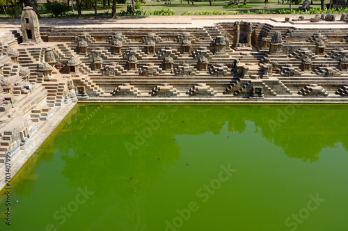Sun Temple with Stepwell in Modhera, Gujarat, India.