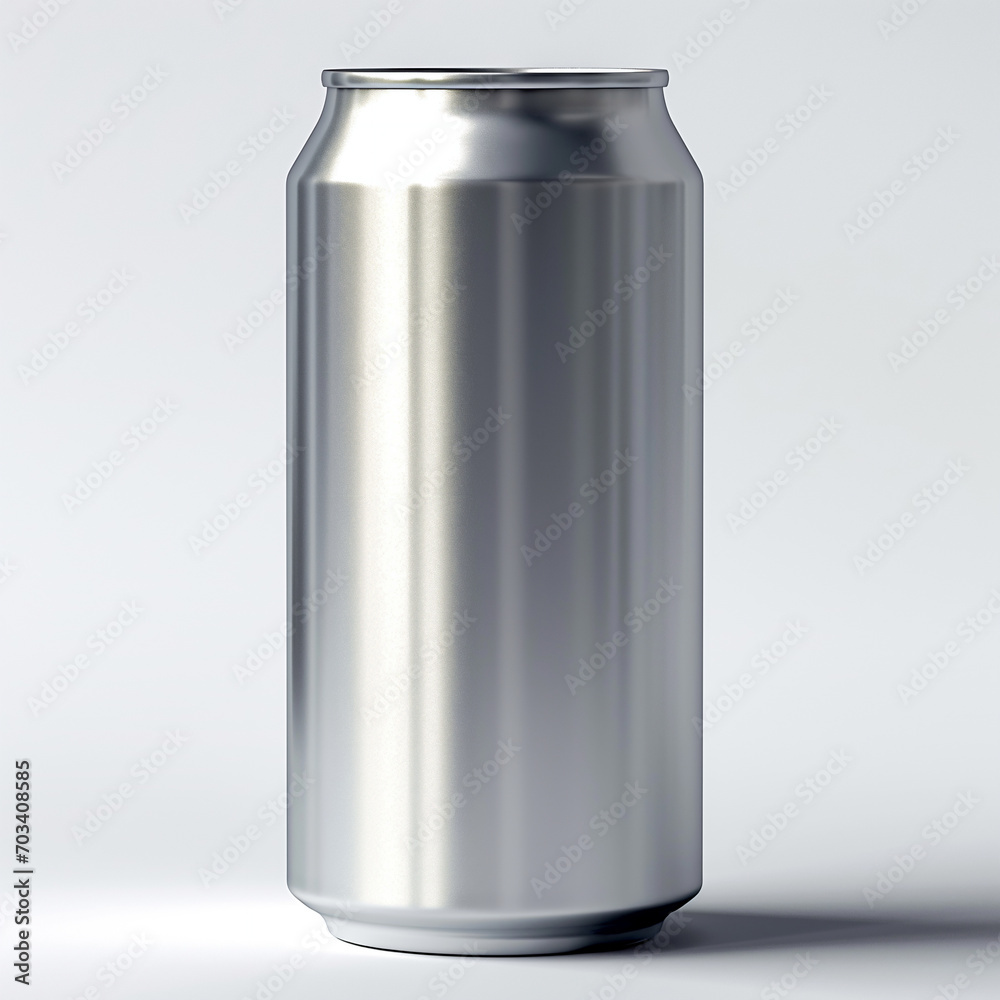 Empty beverage aluminum can with design space. Ai genarated. template label. Empty beverage aluminum can with design space. Ai genarated. template label.