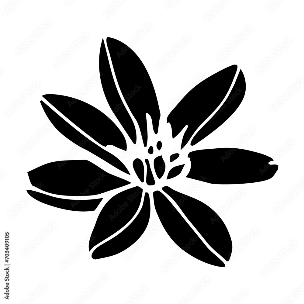 Hand drawn simple flower illustration