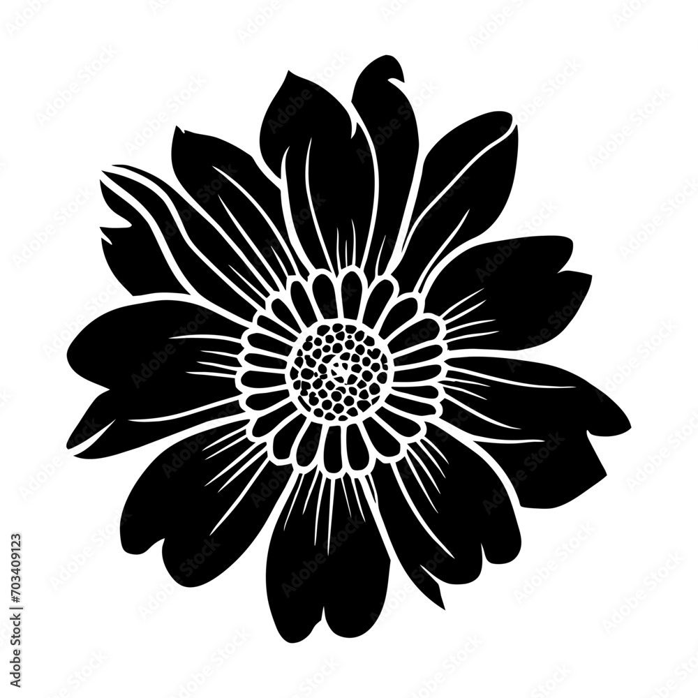 Hand drawn simple flower illustration Hand drawn simple flower illustration