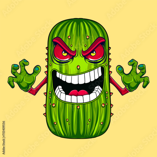 evil pickle vector design