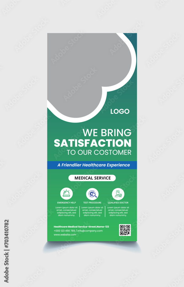 Medical Rollup Banner Design template Medical Rollup Banner Design template