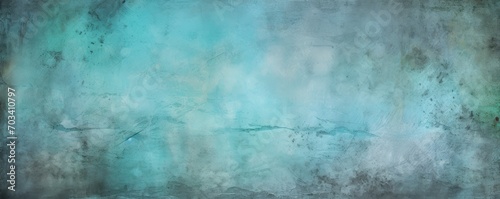 Aquamarine background on cement floor texture