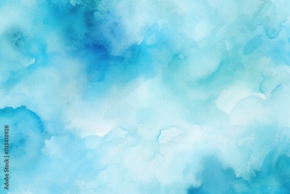 Aqua Blue watercolor abstract background.