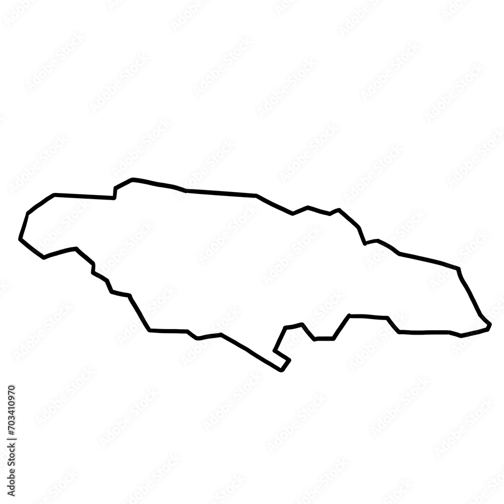 Jamaica map outline Jamaica map outline