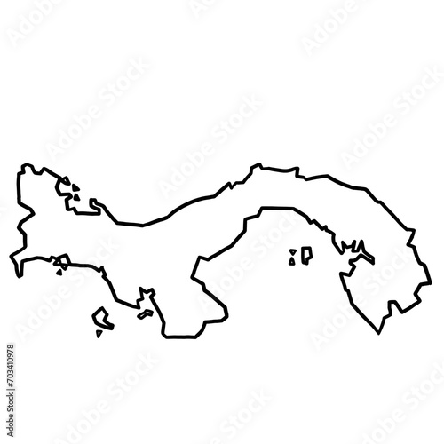 Panama map outline