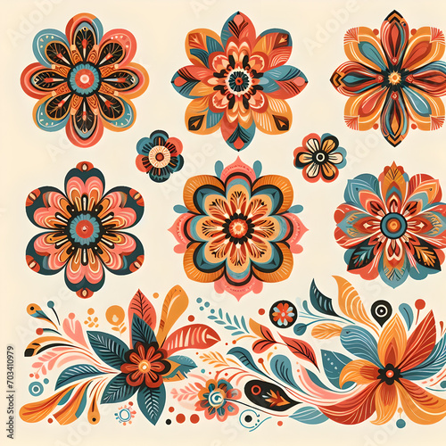 Wallpaper Mural seamless floral pattern Torontodigital.ca