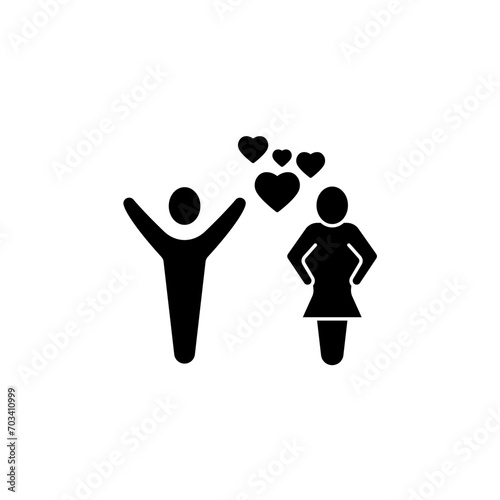 declaration of love concept line icon. Simple element illustration. declaration of love concept outline symbol design.