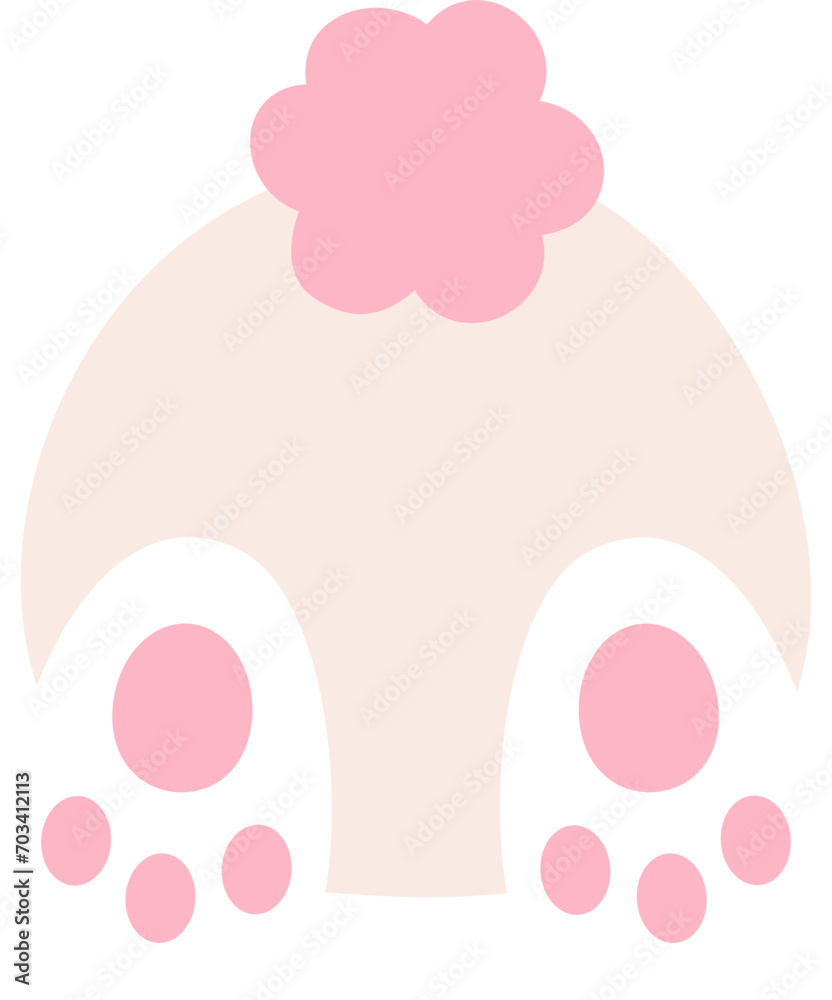 Cute bunny butt vector. Rabbit Tail SVG.