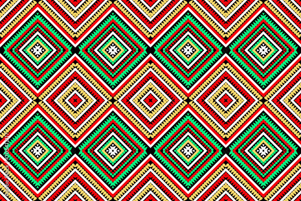 ethnic design pattern seamless tribal India green red black white geometric shapes colored triangles arranged together
design for paints Textile carpet ethnic design pattern seamless tribal India green red black white geometric shapes colored triangles arranged together
design for paints Textile carpet