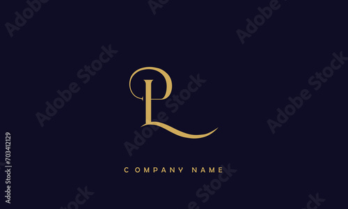 LP, PL, L, P Abstract Letters Logo Monogram