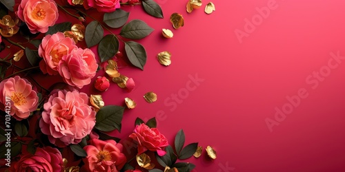 Beautiful flowers Valentine's Day. Romantic background with flowers for birthday, wedding. Spring background with flowers © megavectors