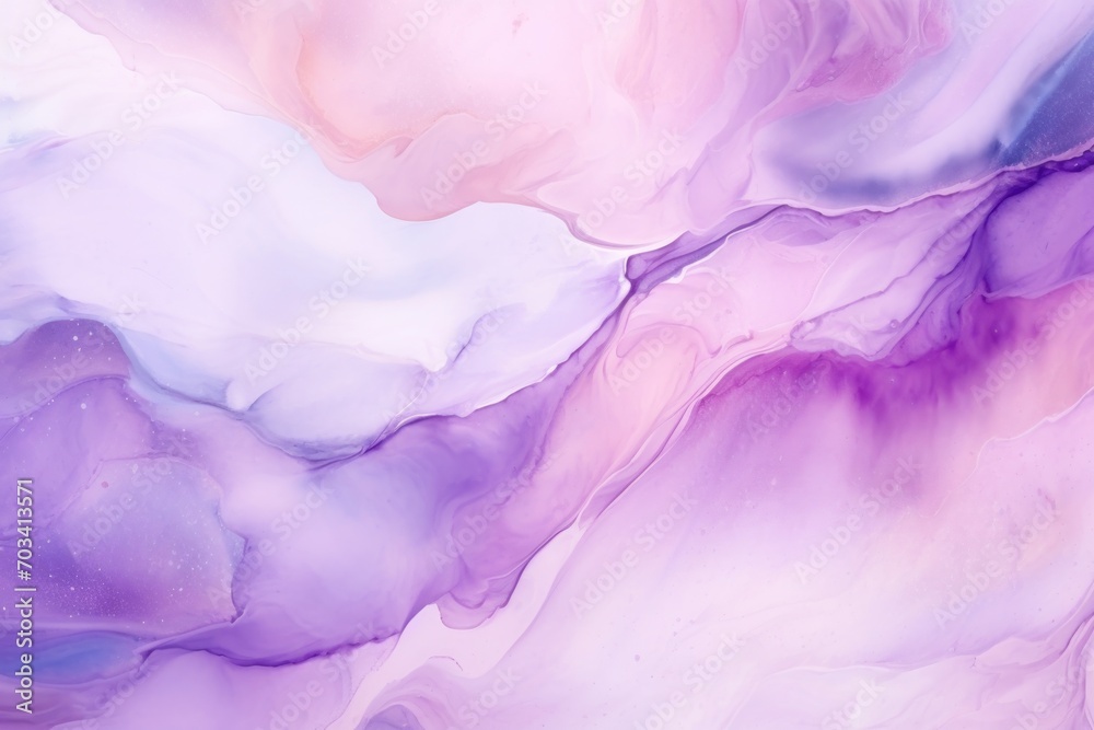 Abstract watercolor paint background by violet purple and peach with liquid fluid texture for background