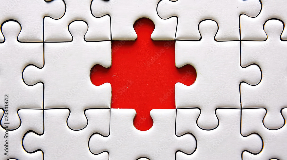“Missing Puzzle Piece with Red Background”. Image created with AI.
“Missing Puzzle Piece with Red Background”. Image created with AI.