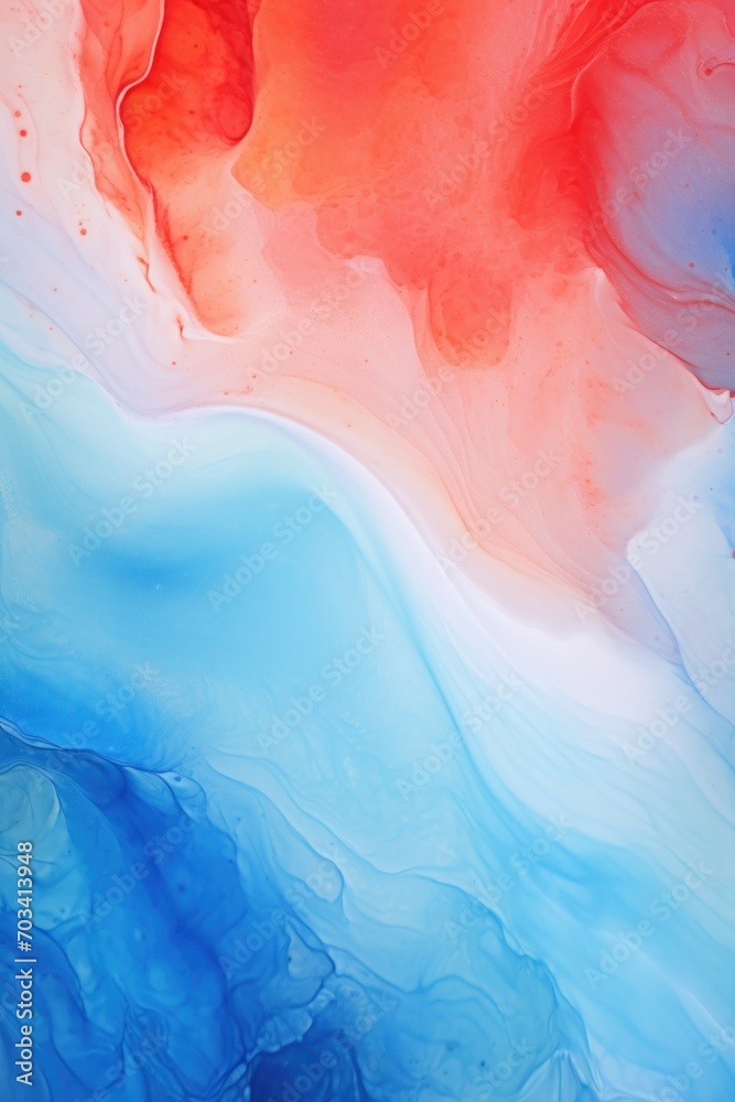 Abstract watercolor paint background by teal blue and light salmon with liquid fluid texture for background