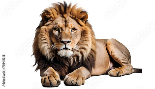 lion panthera leo isolated on white transparent background PNG 