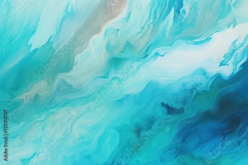 Abstract watercolor paint background by sienna brown and teal with liquid fluid texture for background