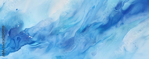 Abstract watercolor paint background by sandy brown and deep sky blue with liquid fluid texture for background © Celina