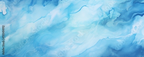 Abstract watercolor paint background by sandy brown and deep sky blue with liquid fluid texture for background