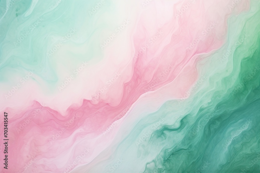 Abstract watercolor paint background by pastel pink and forest green with liquid fluid texture for background