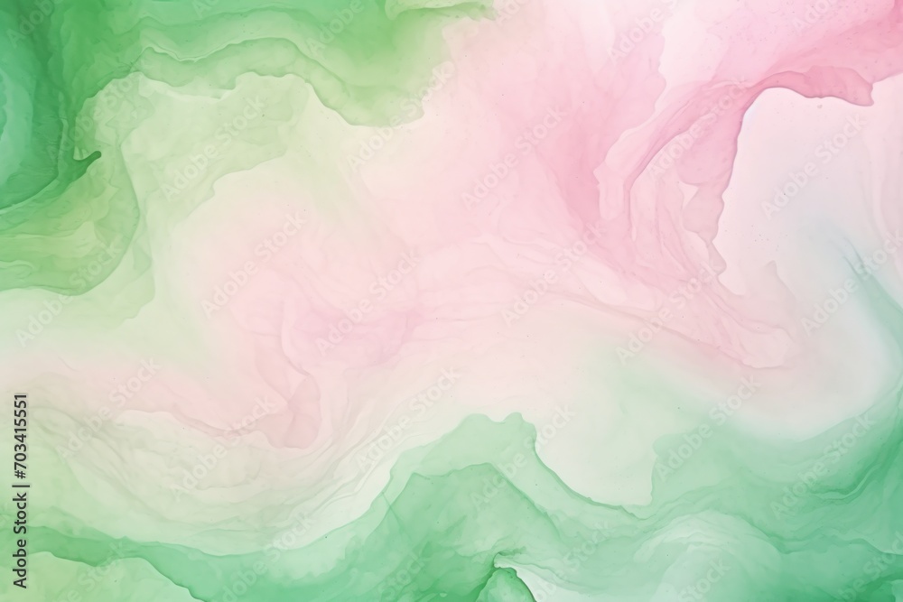 Abstract watercolor paint background by pastel pink and forest green with liquid fluid texture for background