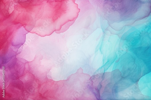 Abstract watercolor paint background by pale turquoise and wine red with liquid fluid texture for background