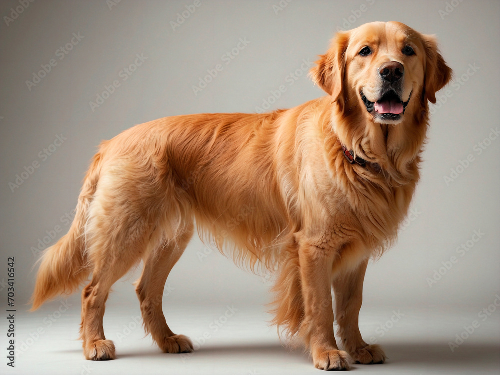 Golden retriever isolated on white background Golden retriever isolated on white background
