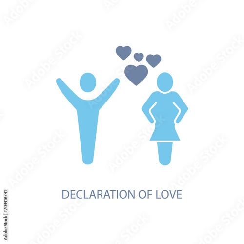declaration of love concept line icon. Simple element illustration. declaration of love concept outline symbol design.