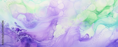 Abstract watercolor paint background by lime green and lavender with liquid fluid texture for background, banner 