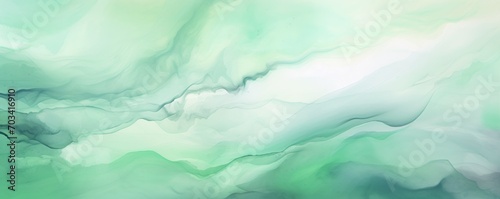 Abstract watercolor paint background by light slate gray and seafoam green with liquid fluid texture for background, banner © Celina