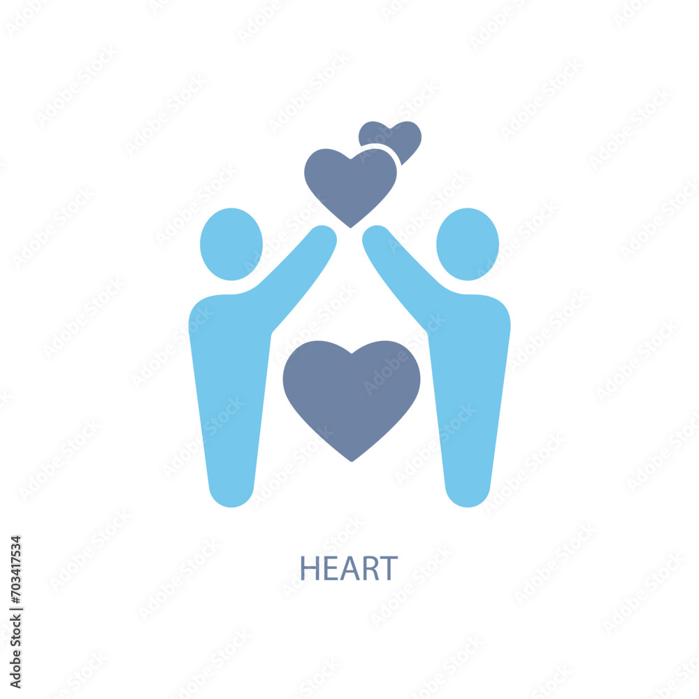 heart concept line icon. Simple element illustration. heart concept outline symbol design. heart concept line icon. Simple element illustration. heart concept outline symbol design.