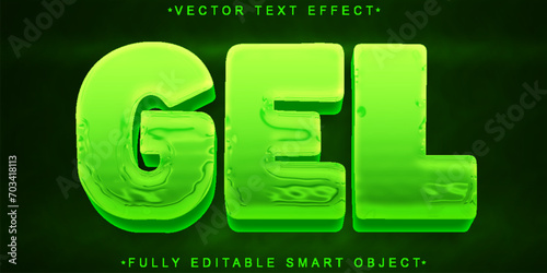 Green Gel Vector Fully Editable Smart Object Text Effect photo