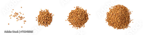 Buckwheat. Buckwheat grain isolated on white background. Healthy food. Porridge. Diet. Organic cereal