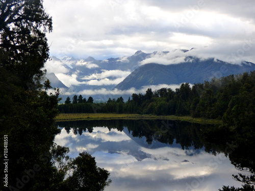 Lake Matheson, West Coast - Westland Tai Poutini National Park, New Zealand photo