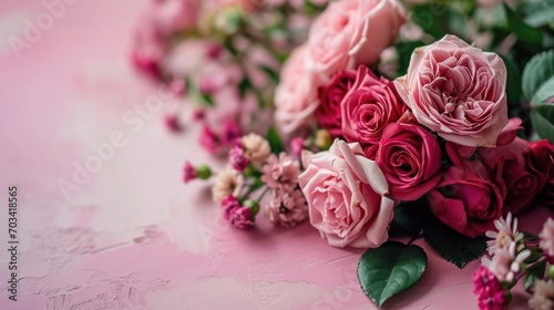 Beautiful flowers. Valentine s Day. Romantic background with flowers for birthday  wedding. Spring background with flowers