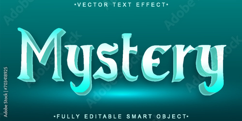 Turquoise Mystery Vector Fully Editable Smart Object Text Effect