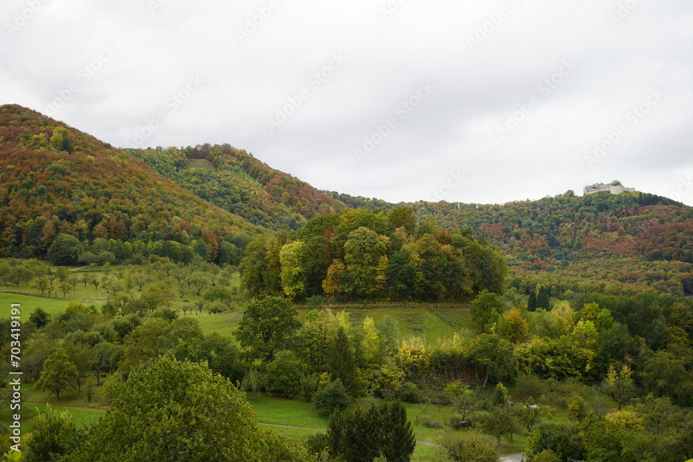 Burg Neuffen schwäbische Alb Herbst