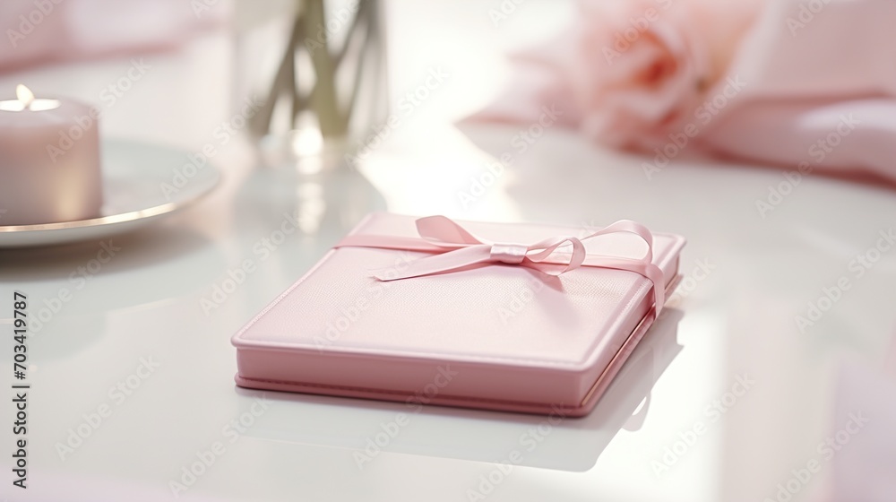 Naklejka premium pink gift box