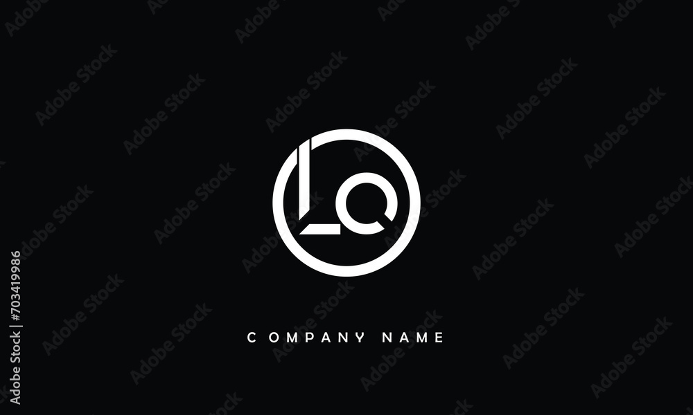 LQ, QL, L, Q  Abstract Letters Logo Monogram