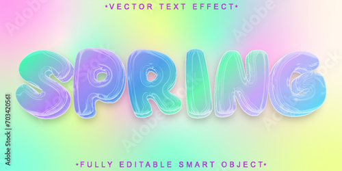 Soft Colorful Spring Vector Fully Editable Smart Object Text Effect