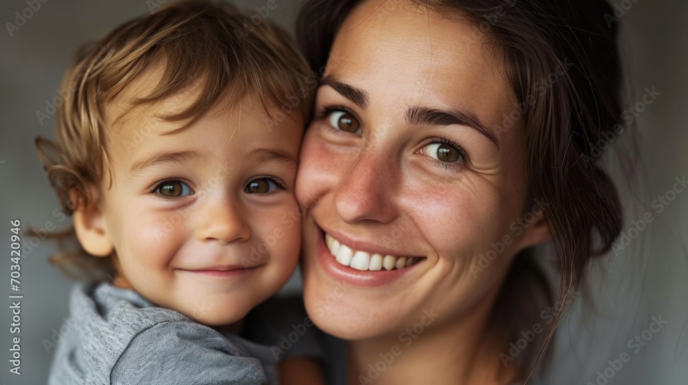 Motherly Bliss: Young Woman Sharing a Joyful Moment with Her Toddler Motherly Bliss: Young Woman Sharing a Joyful Moment with Her Toddler