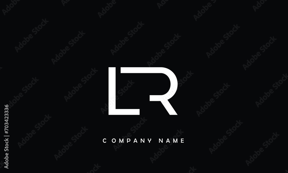 LR, RL, L, R Abstract Letters Logo Monogram LR, RL, L, R Abstract Letters Logo Monogram