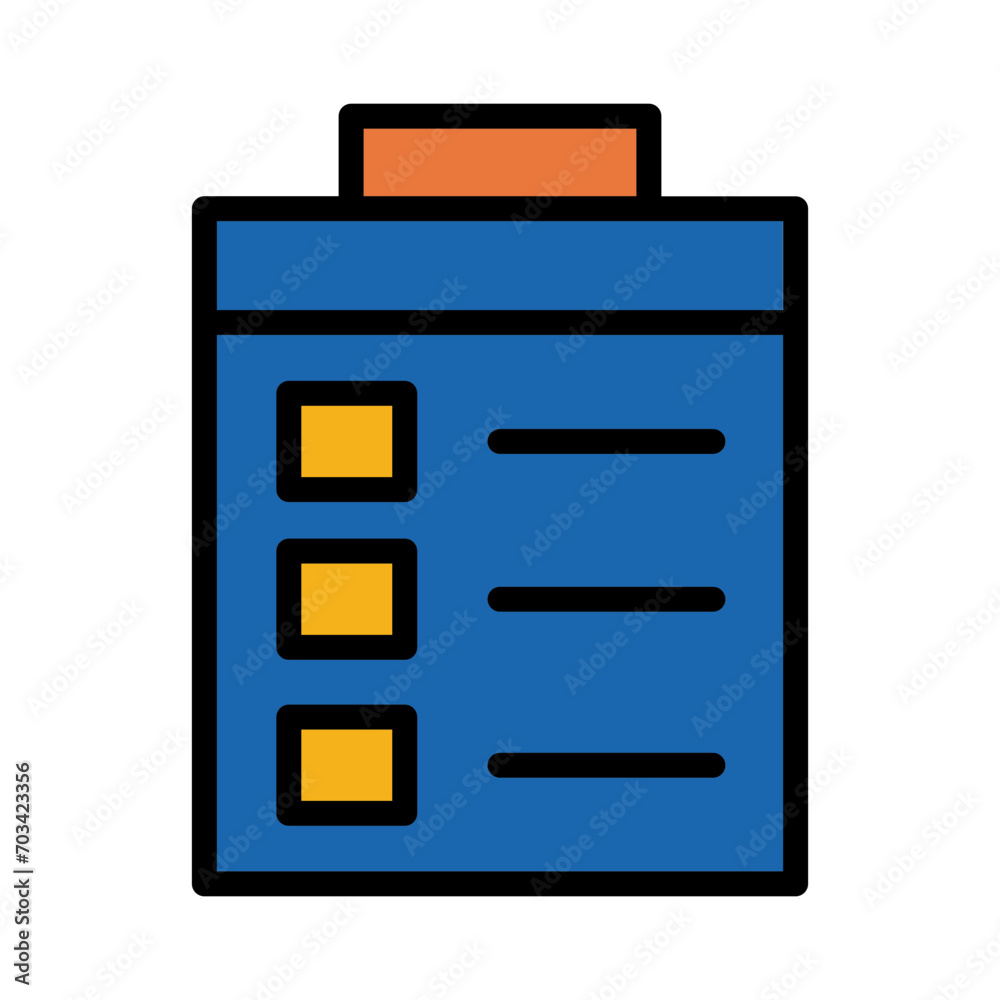 Management Marketing List Filled Outline Icon Management Marketing List Filled Outline Icon