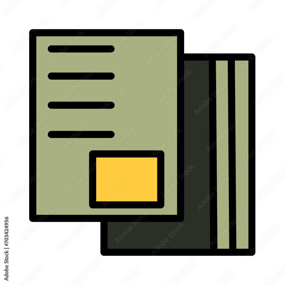 Paper File Job Filled Outline Icon Paper File Job Filled Outline Icon