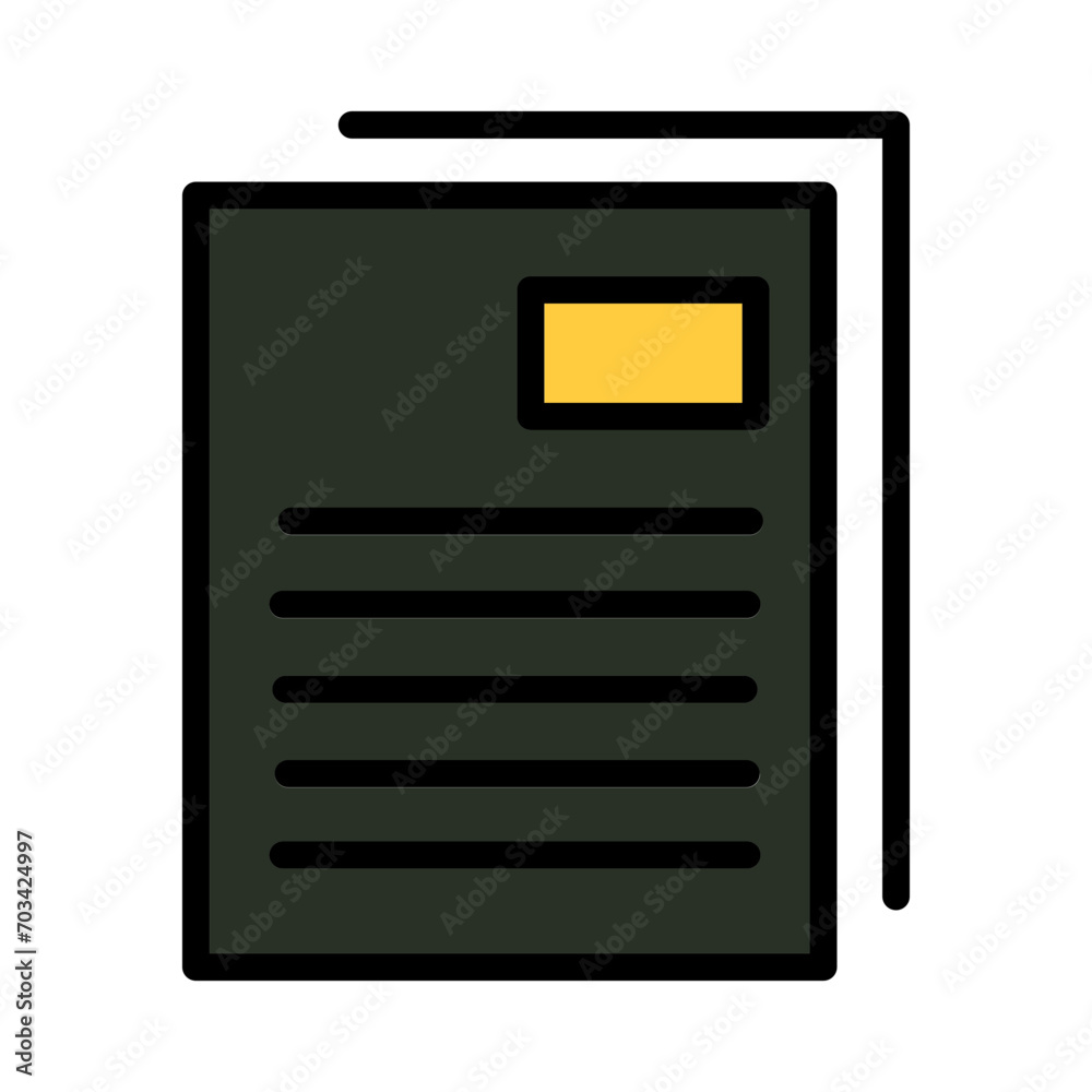 Paper File Job Filled Outline Icon Paper File Job Filled Outline Icon