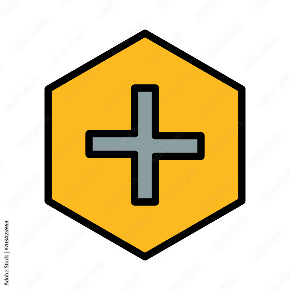 Fototapeta premium Add Shield Protection Filled Outline Icon